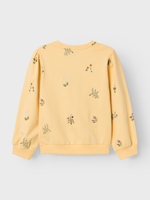 Name it Sweatshirt Blumen gelb