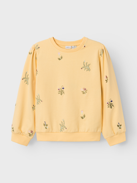 Name it Sweatshirt Blumen gelb