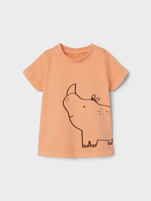 Name it T-Shirt Nashorn papaya