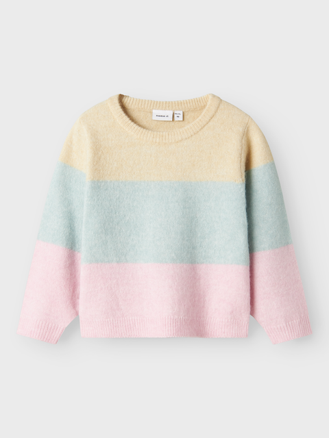 Name it Strickpullover Pastell tricolor