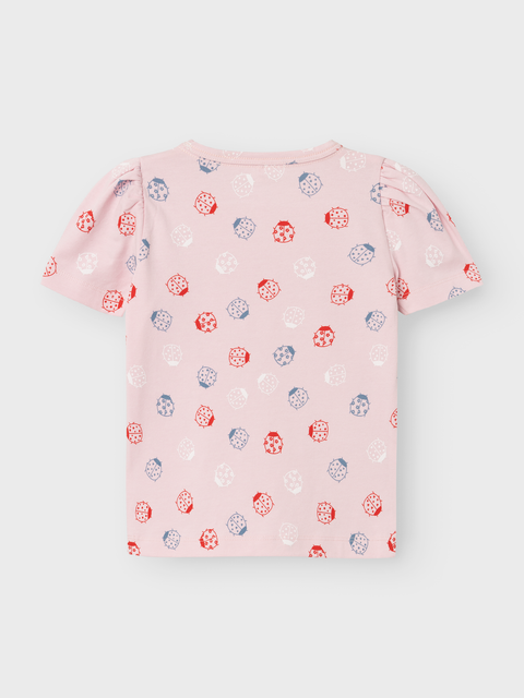 Name it T-Shirt Marienkäfer rosa/blau