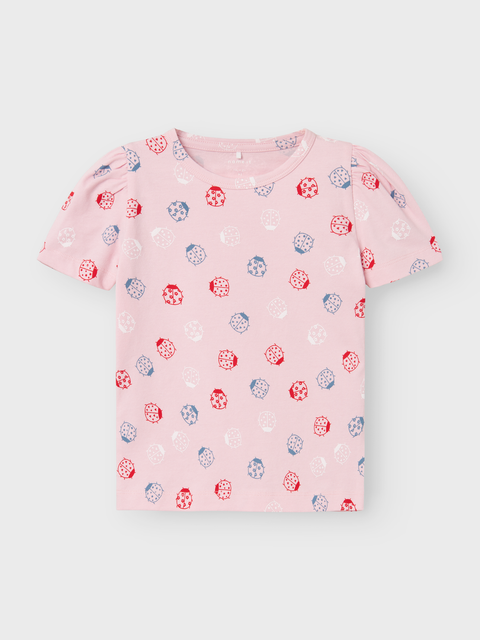 Name it T-Shirt Marienkäfer rosa/blau