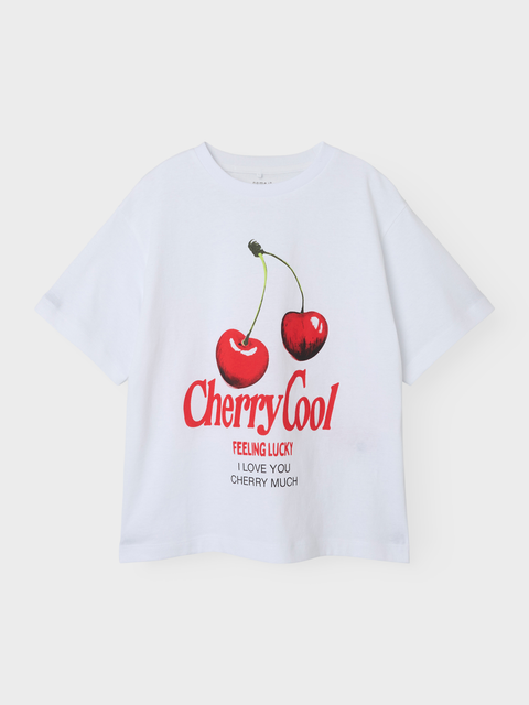 Name it T-Shirt Cherry Cool weiß