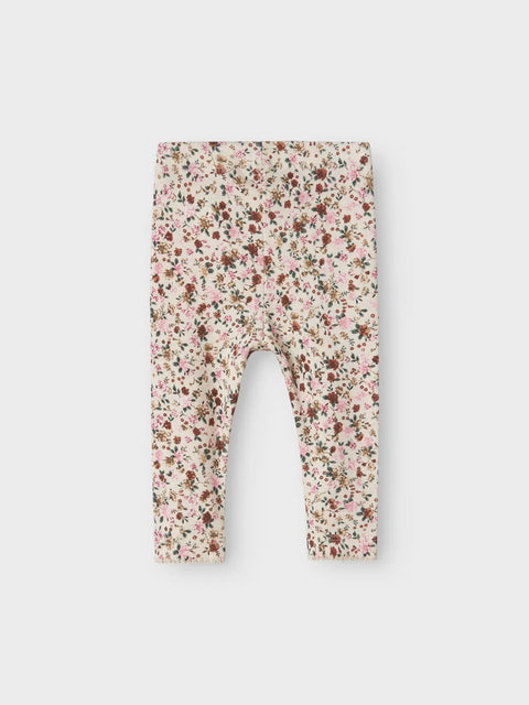 Nameit Leggings Blumenmeer beige