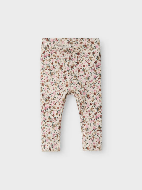 Nameit Leggings Blumenmeer beige