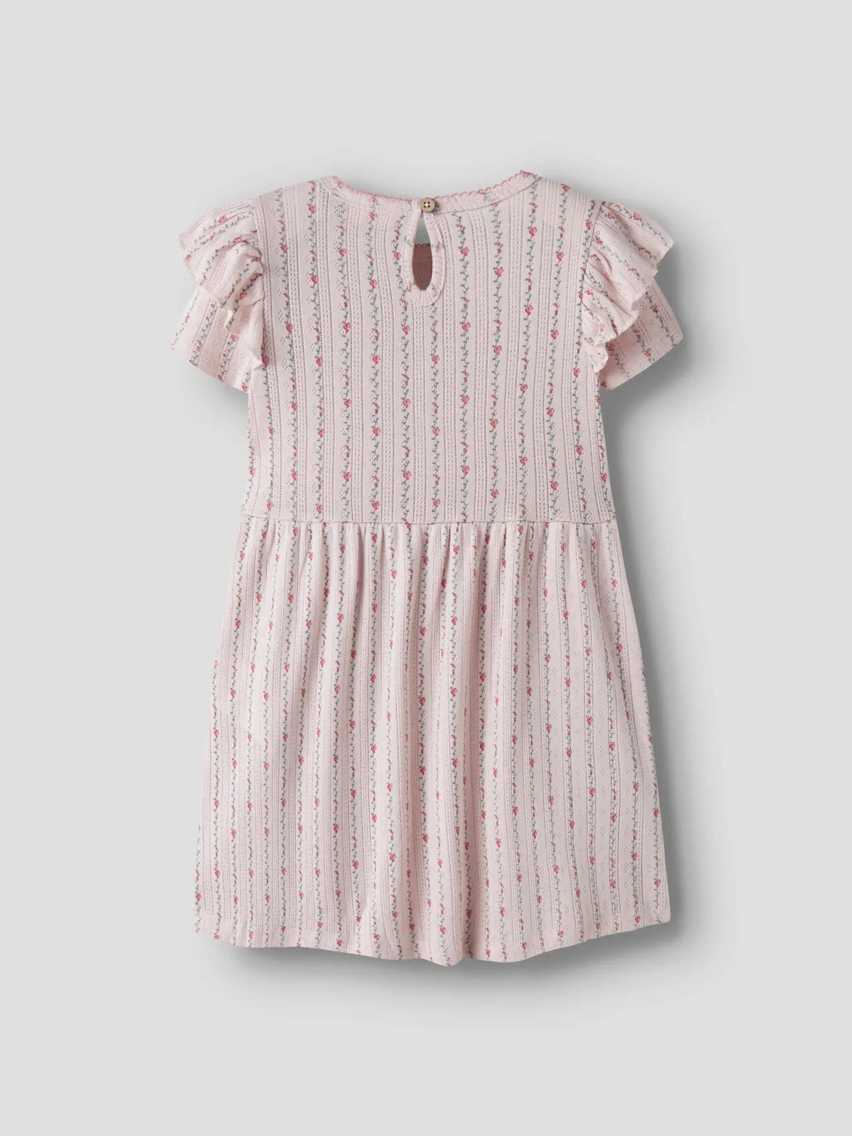 Lil' Atelier kurzarm Kleid Blumen zartrosa