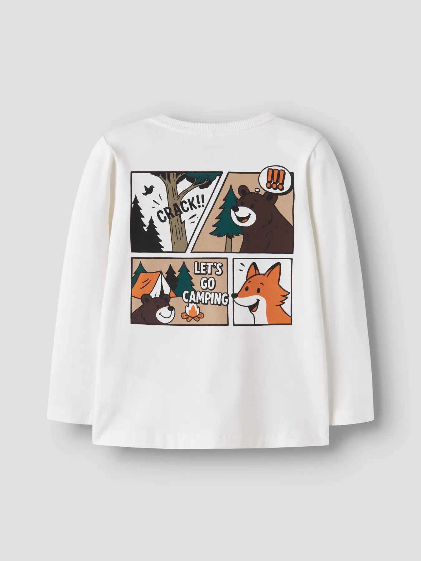 Name it Langarmshirt Comic Fuchs & Bär cloud dancer
