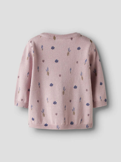 Name it Strickjacke Blumenwiese lilac