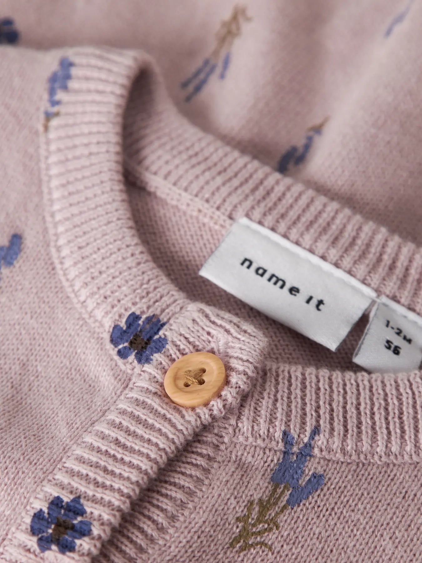 Name it Strickjacke Blumenwiese lilac