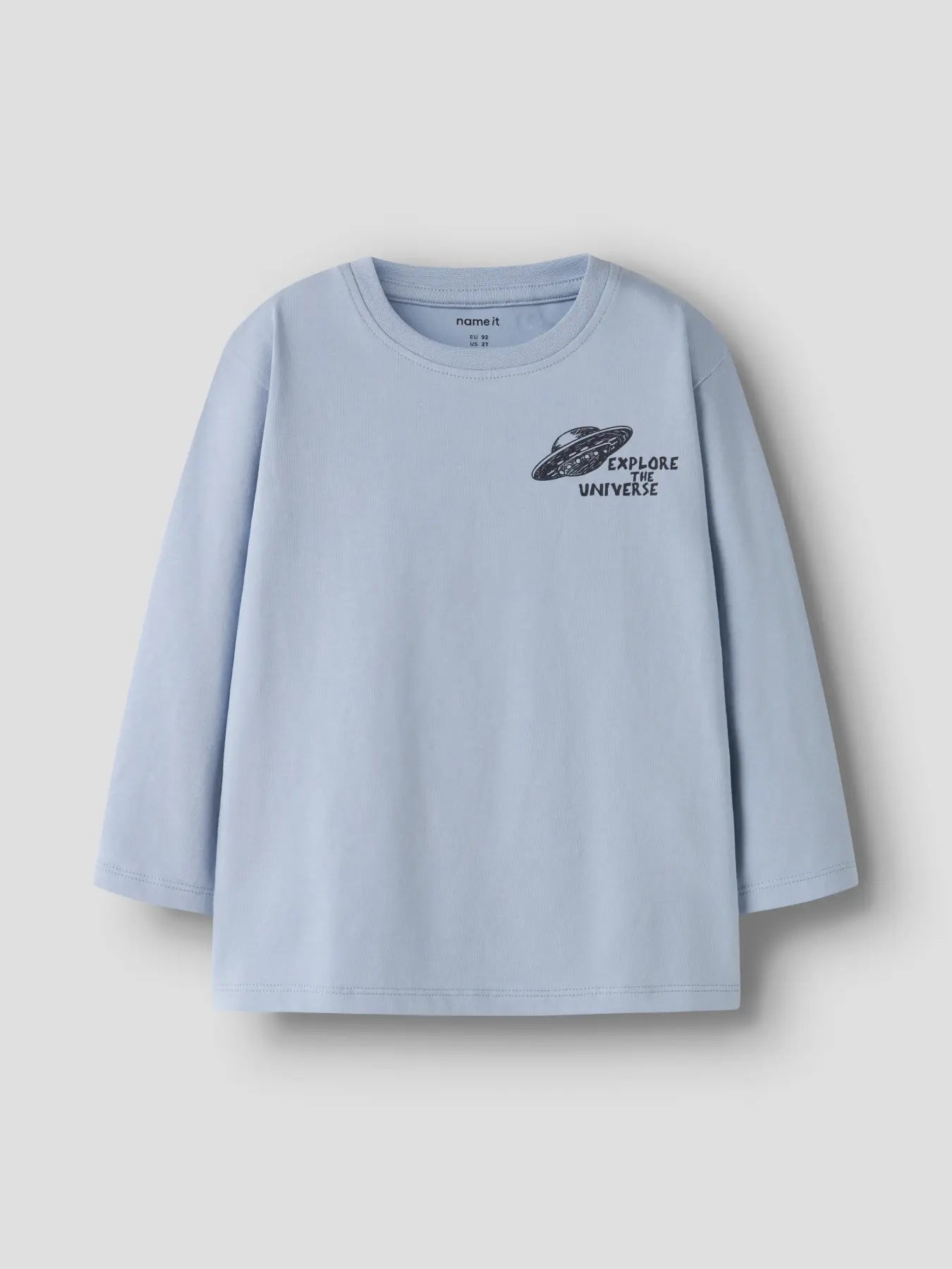 Name it Langarmshirt Explore the Universe nebelblau