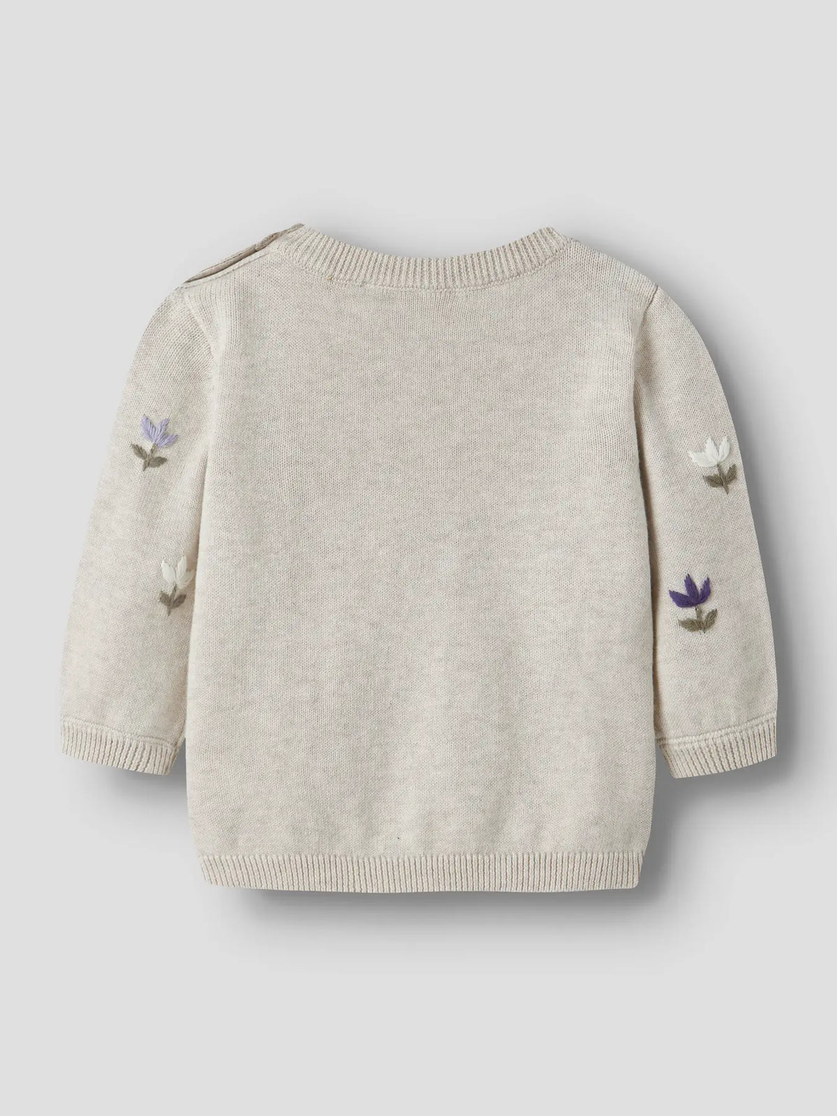 Name it Strickpullver Blumen beige