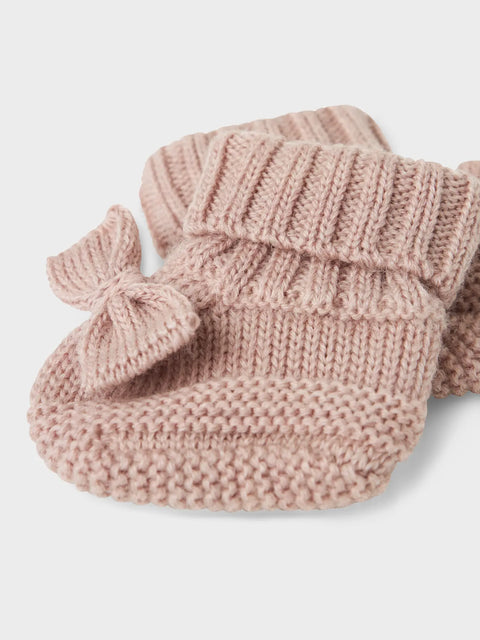 Name it Merino Schühchen shadow gray