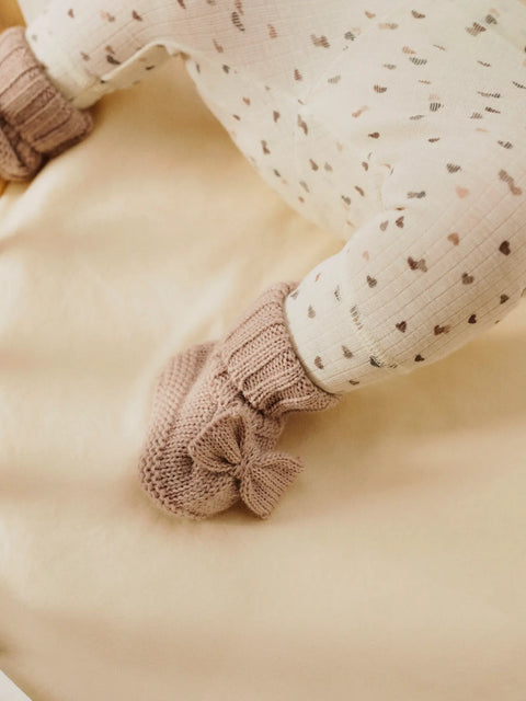 Name it Merino Schühchen shadow gray