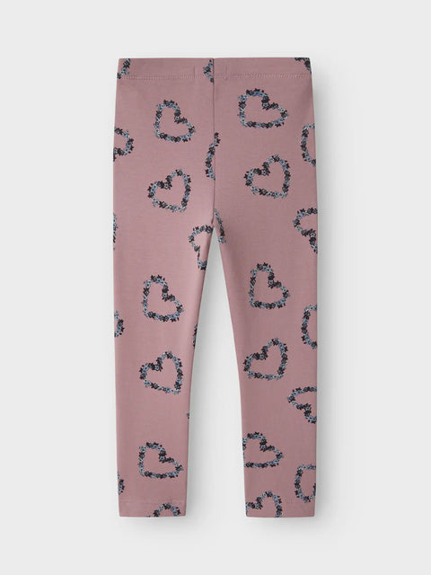 Name it Sweat Leggings Blumen Herzen toadstool