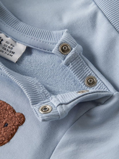 Name it Sweatshirt Bär nebelblau