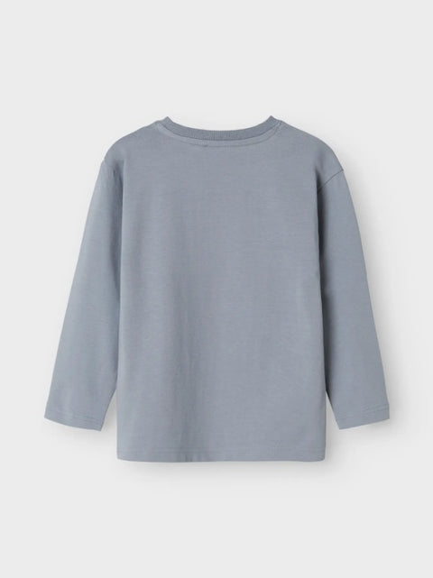 Name it Langarmshirt Adventure blaugrau
