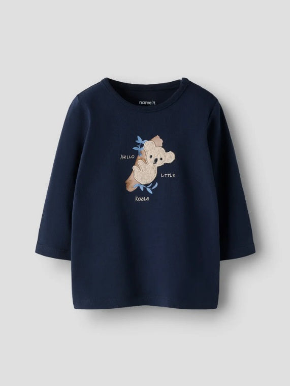 Name it Langarmshirt Koala dunkelblau