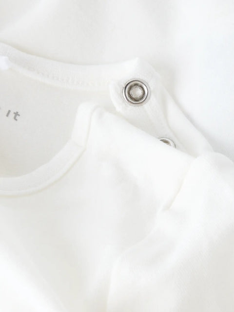 Name it Langarmshirt Waschbär cloud dancer