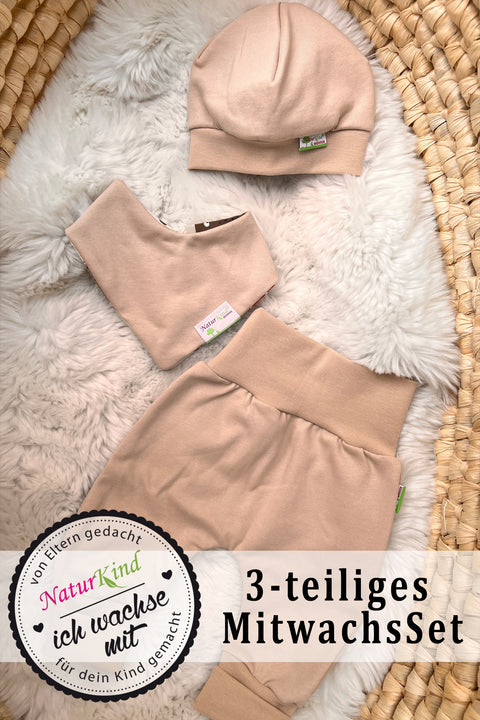 3-teiliges MitwachsSet Uni beige