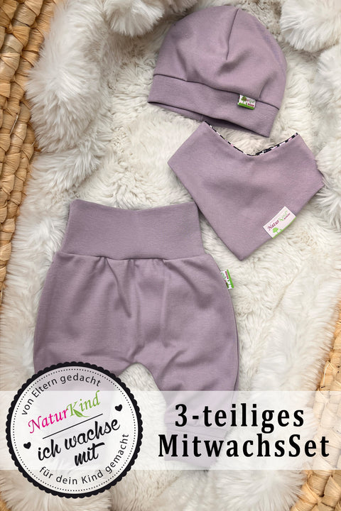 3-teiliges MitwachsSet Uni flieder