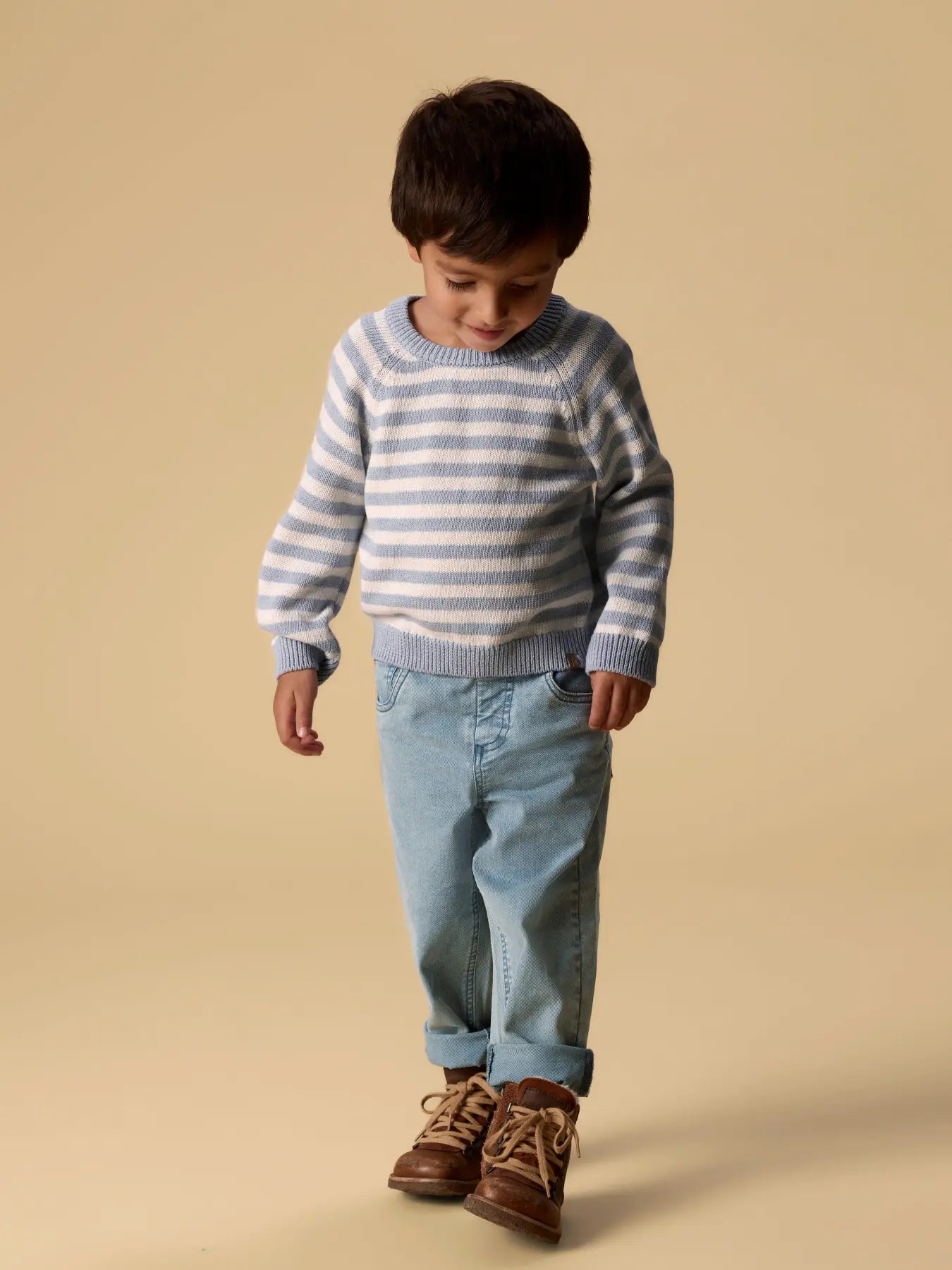 Lil' Atelier Strickpullover Streifen tradewinds/coconut milk
