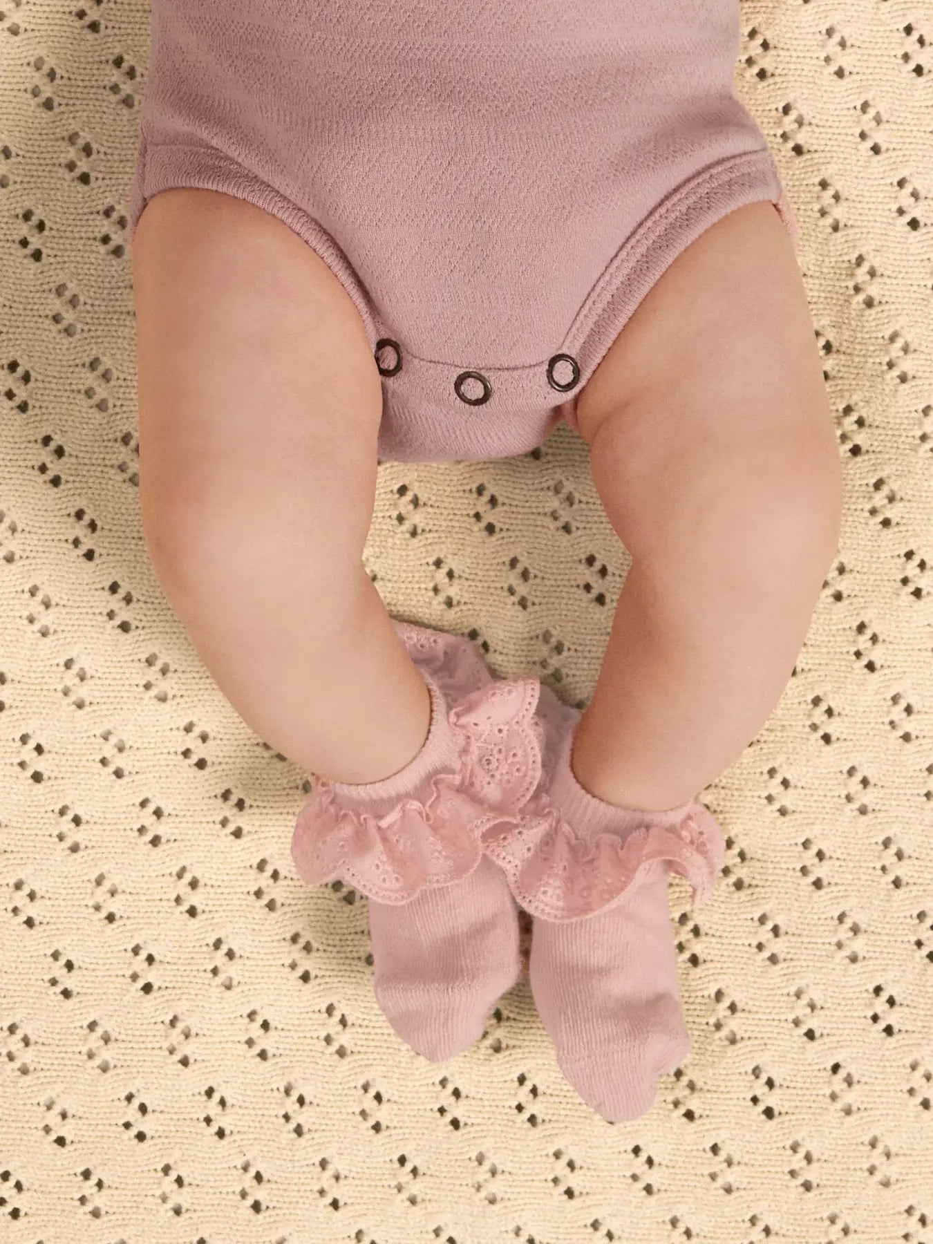 Lil' Atelier 2er Pack Rüschen Socken misty rose