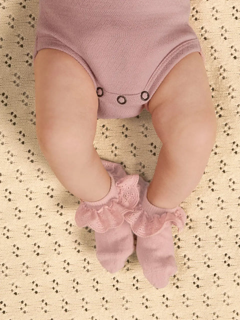 Lil' Atelier 2er Pack Rüschen Socken misty rose