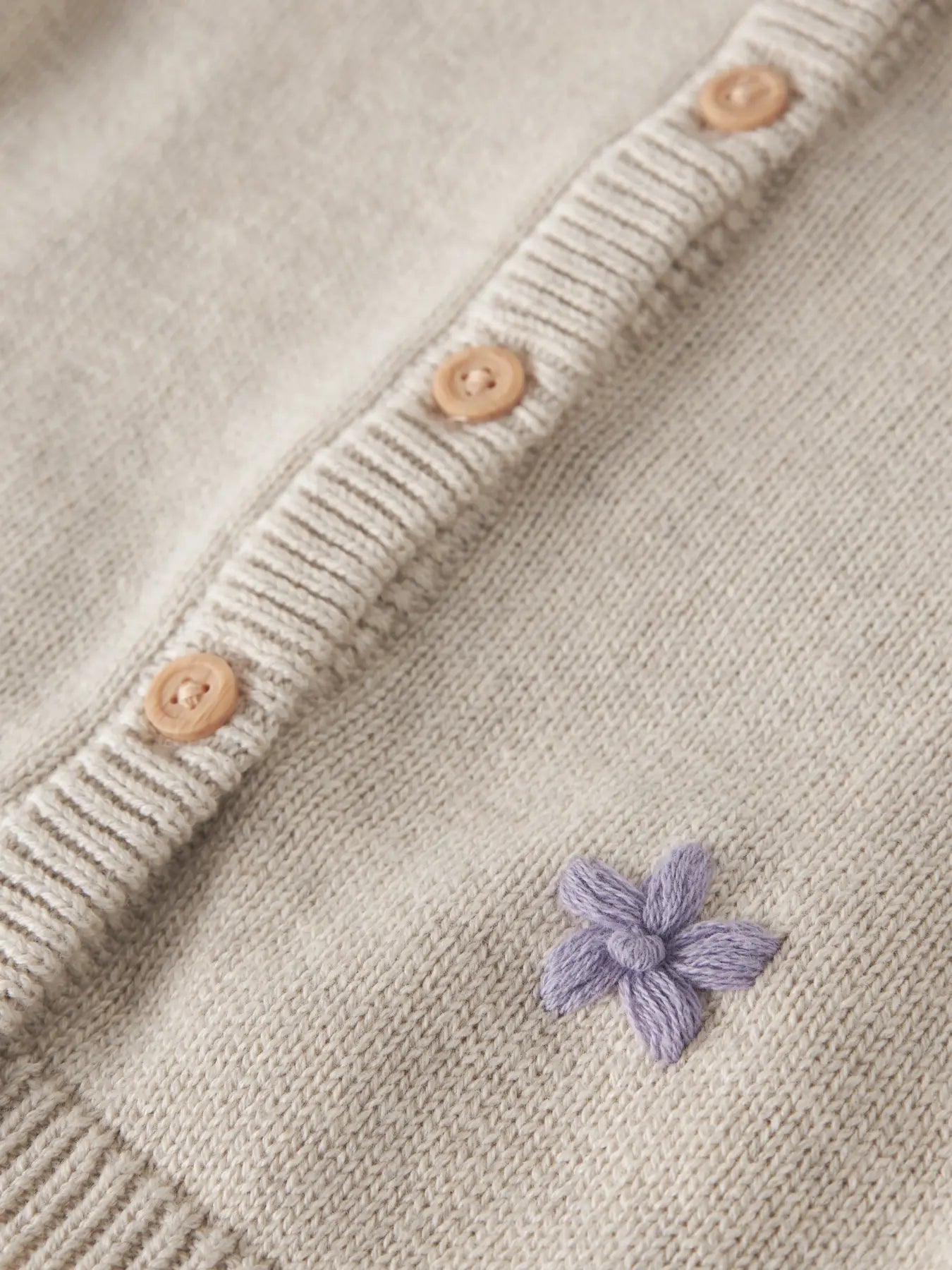 Name it Strickjacke Flowers beige