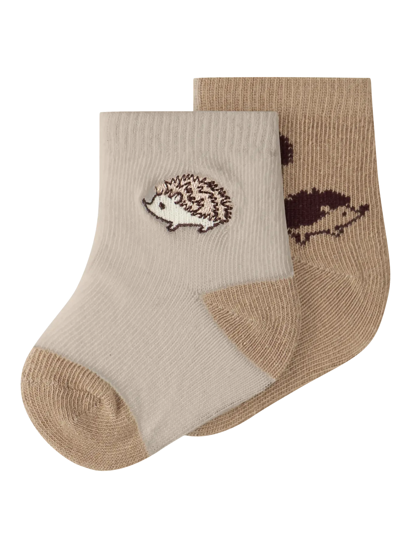 Name it 2er Pack Socken Igel sesame/beige