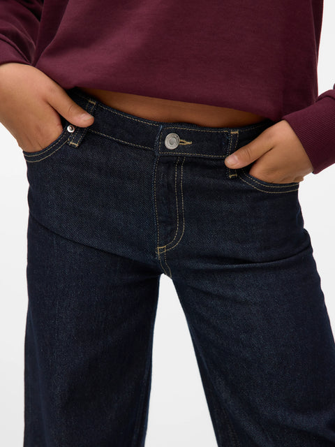 Vero Moda Girls Weite Jeans dark blue