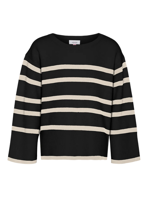 Vero Moda Girls Strickpullover schwarz gestreift