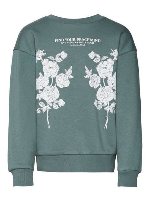 Vero Moda Girls Sweatshirt Flowers dark forest
