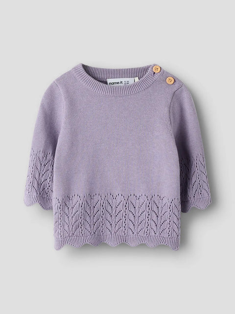 Name it Strickpullover lavender gray