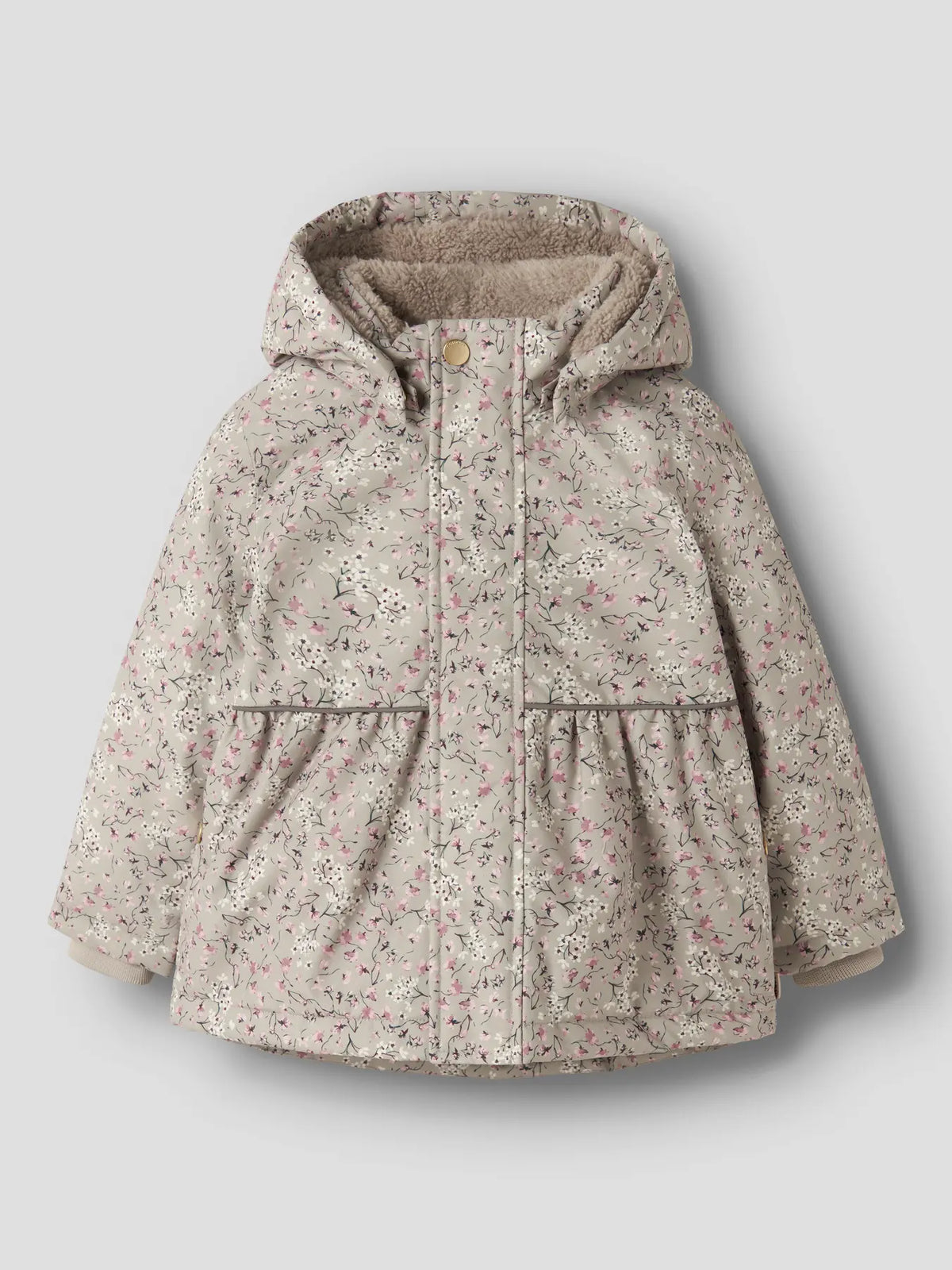 Name it Winterjacke Floral graubeige