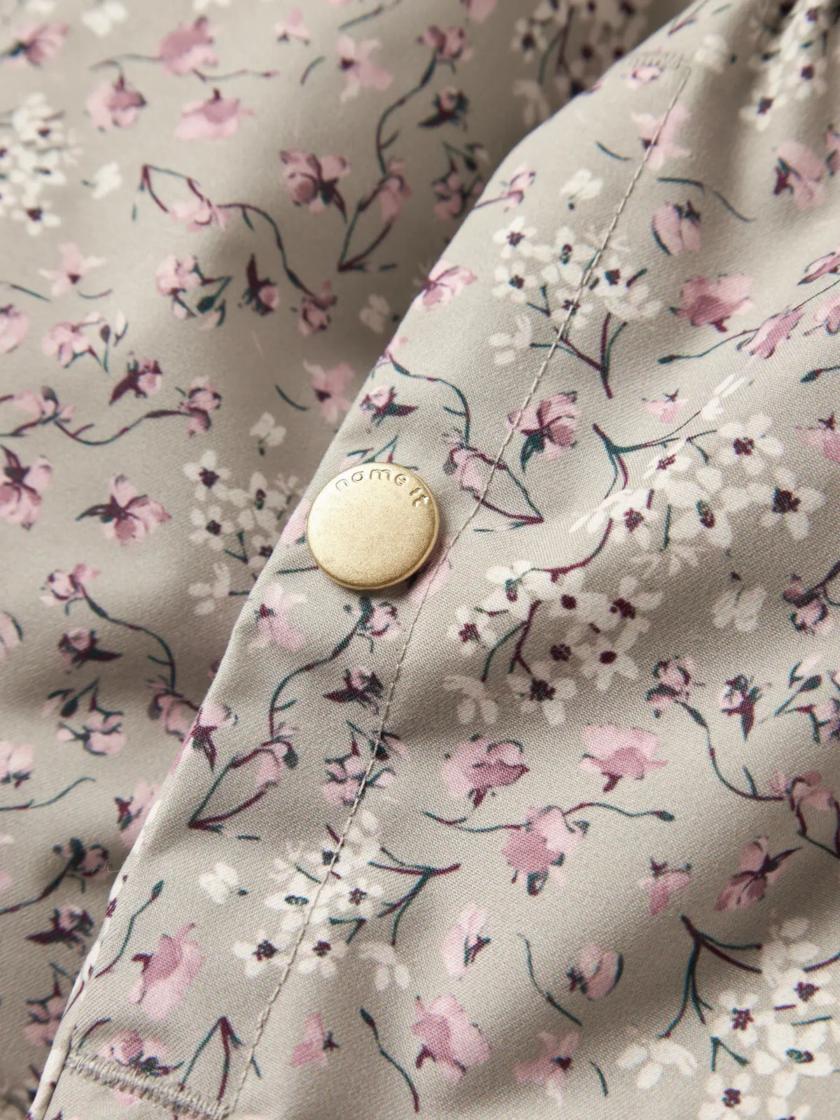 Name it Winterjacke Floral graubeige
