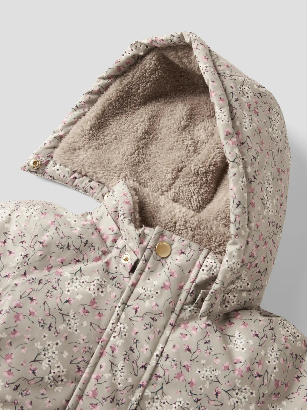 Name it Winterjacke Floral graubeige