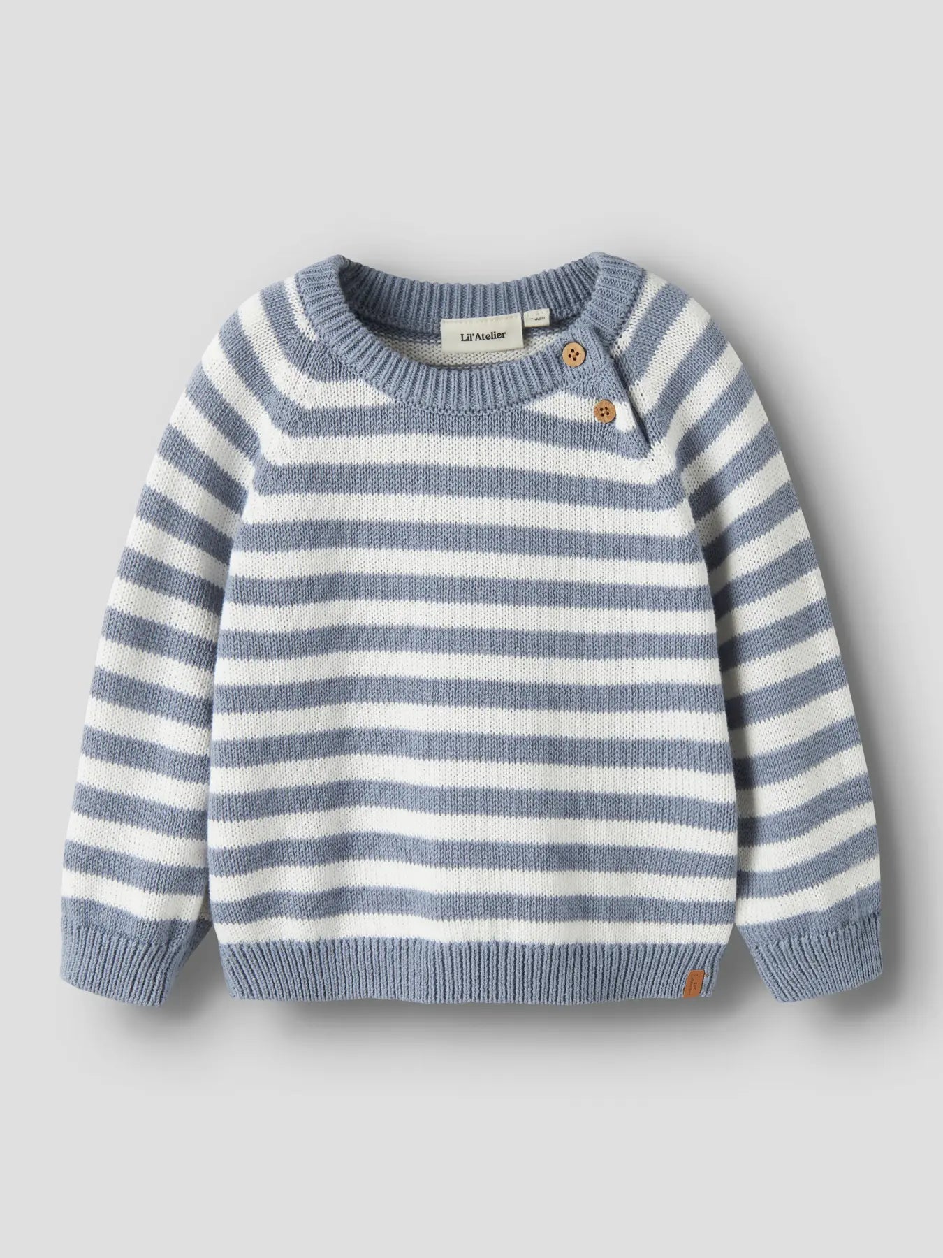 Lil' Atelier Strickpullover Streifen tradewinds/coconut milk