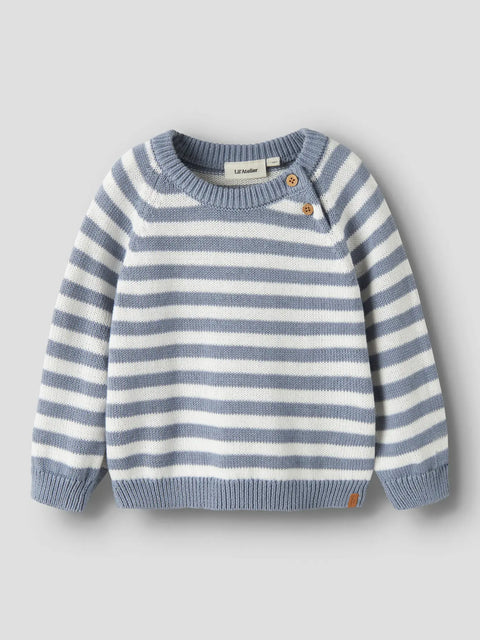Lil' Atelier Strickpullover Streifen tradewinds/coconut milk