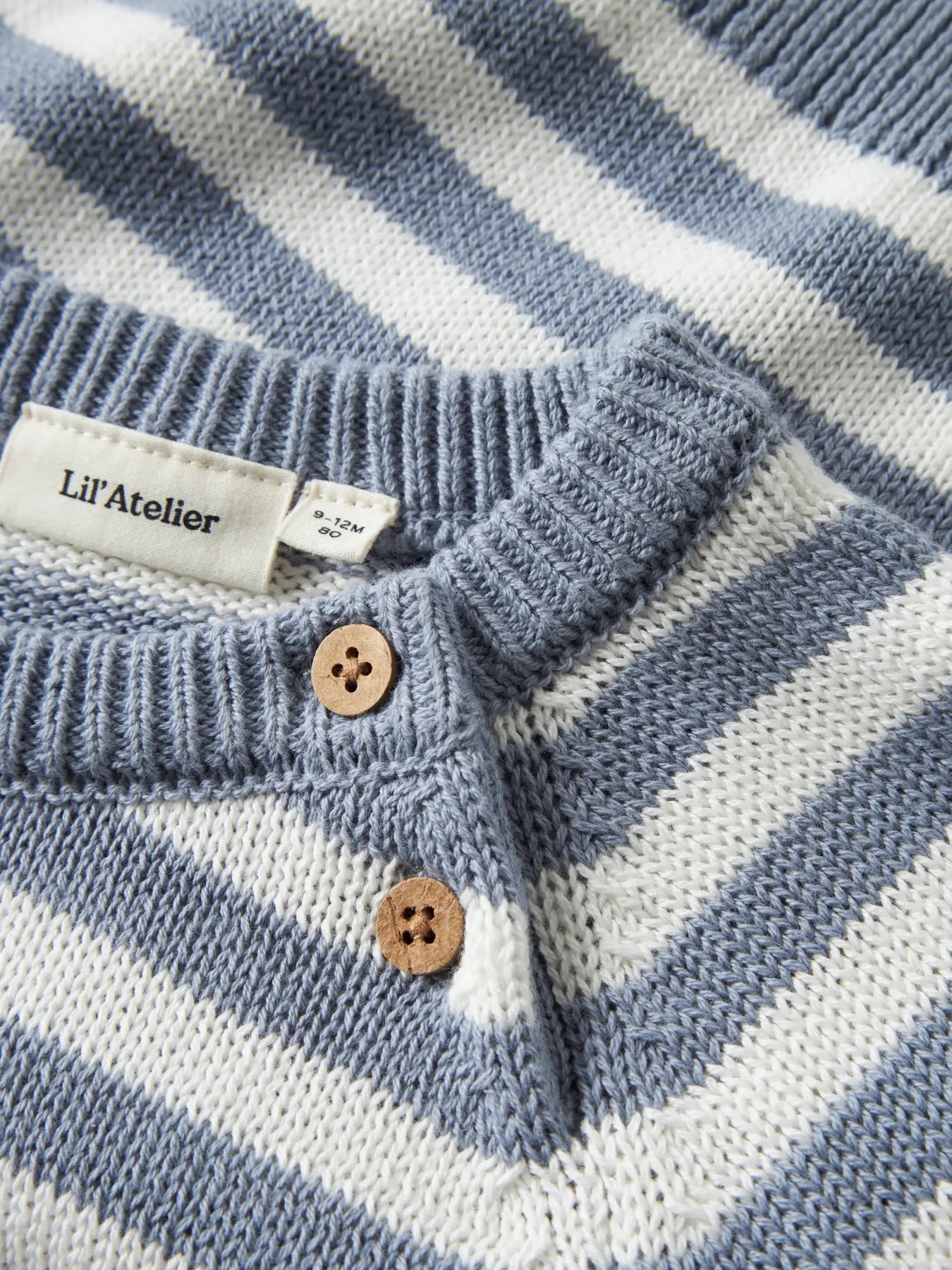 Lil' Atelier Strickpullover Streifen tradewinds/coconut milk