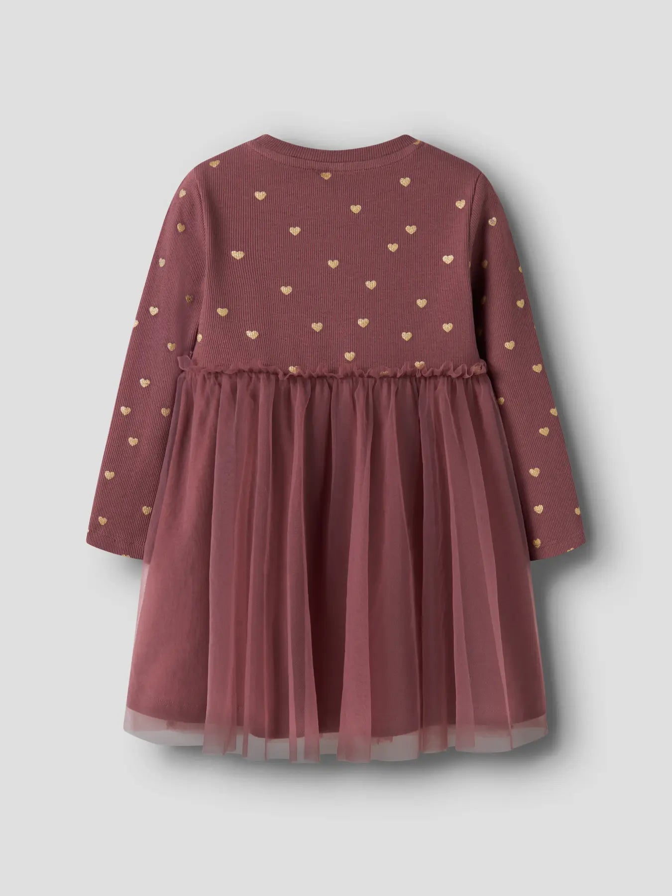 Name it Tüllkleid Glitzer Herzen wild ginger